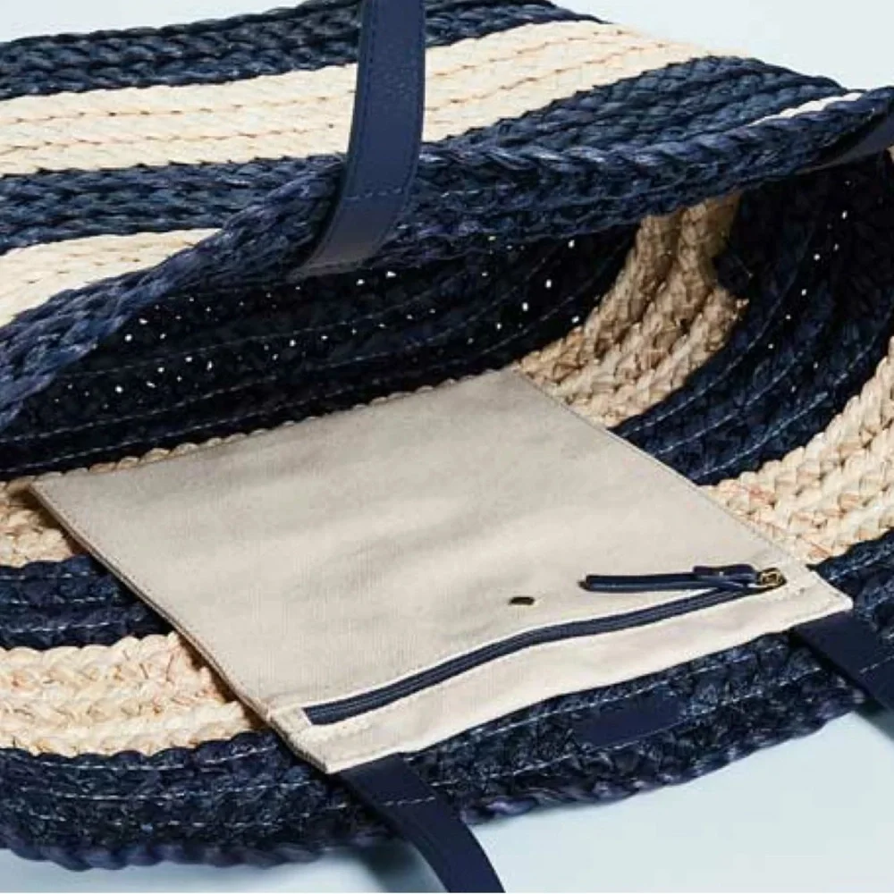 Kate Spade NWT Out and About Straw Tote from Shore Thing Line Retails $298 - Picture 6 of 14